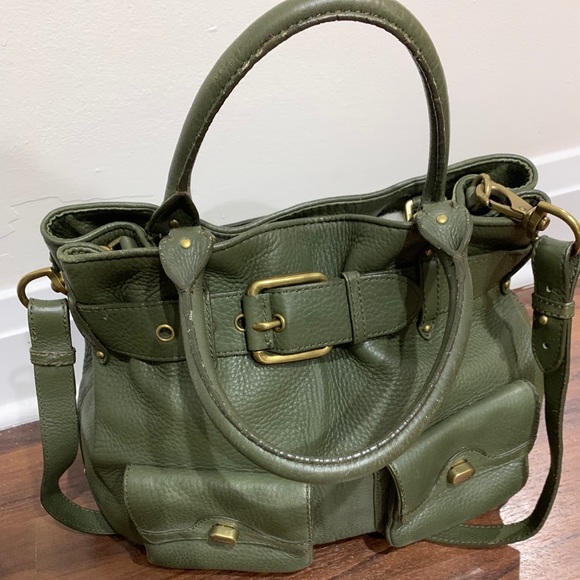 Cole Haan Medium Convertible Green Pebbled Tote - Picture 6 of 15